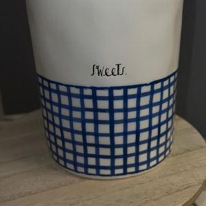 Rae Dunn BLUE "Sweets" canister - 8.5" tall. 2018 Retired/Rare Never used HTF